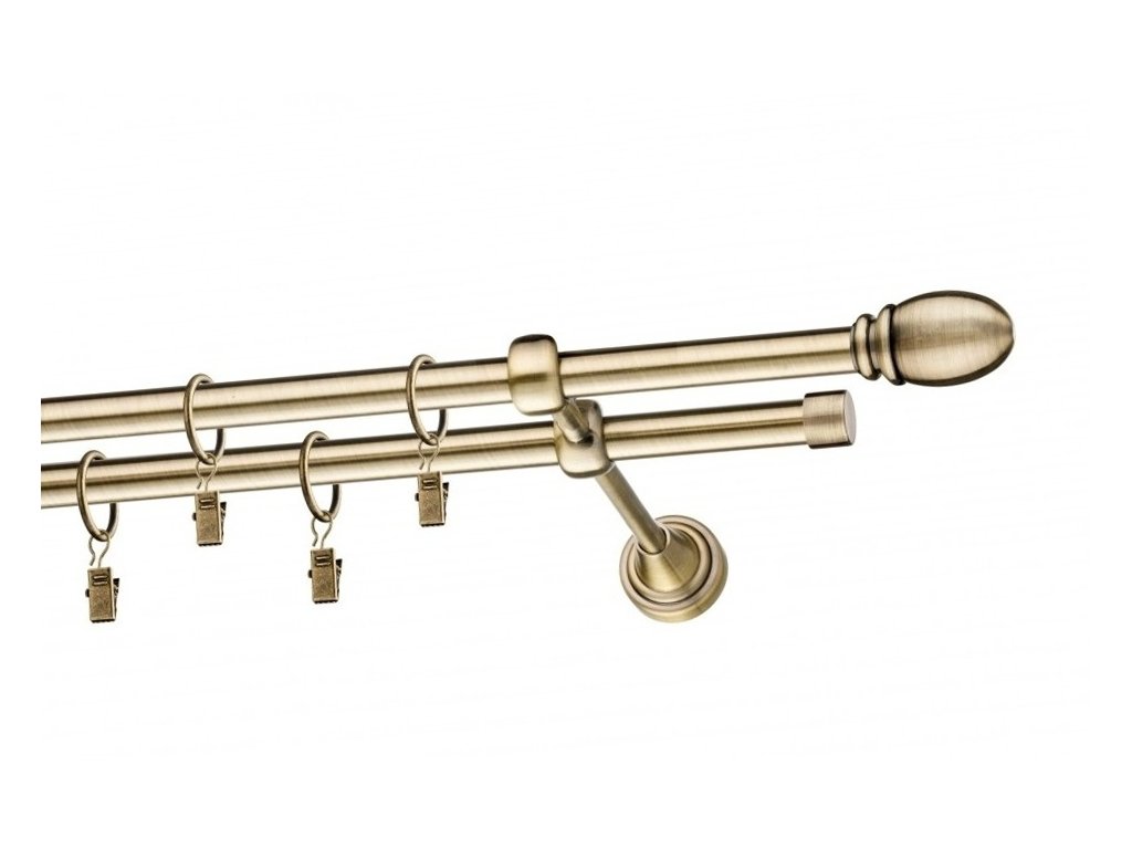 Garnýž Elegance mosaz antik, koncovka Solla