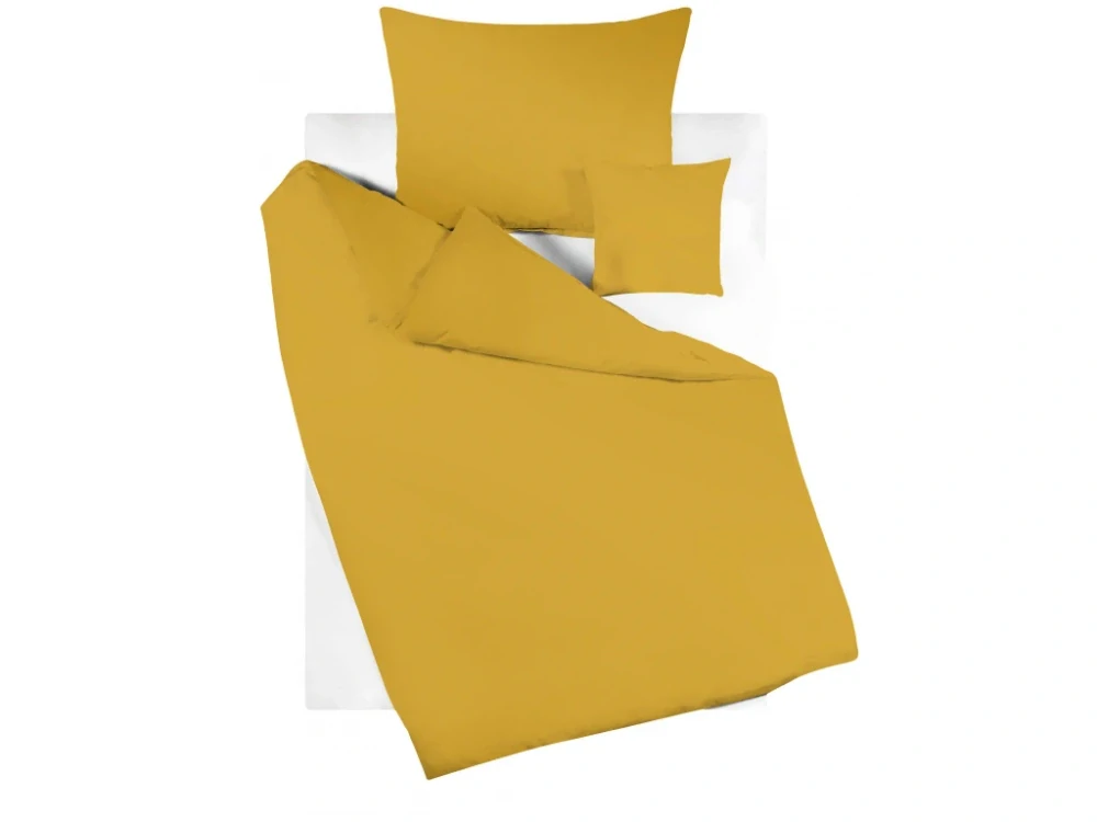 Povlečení bavlněné jednobarevné hořčicové