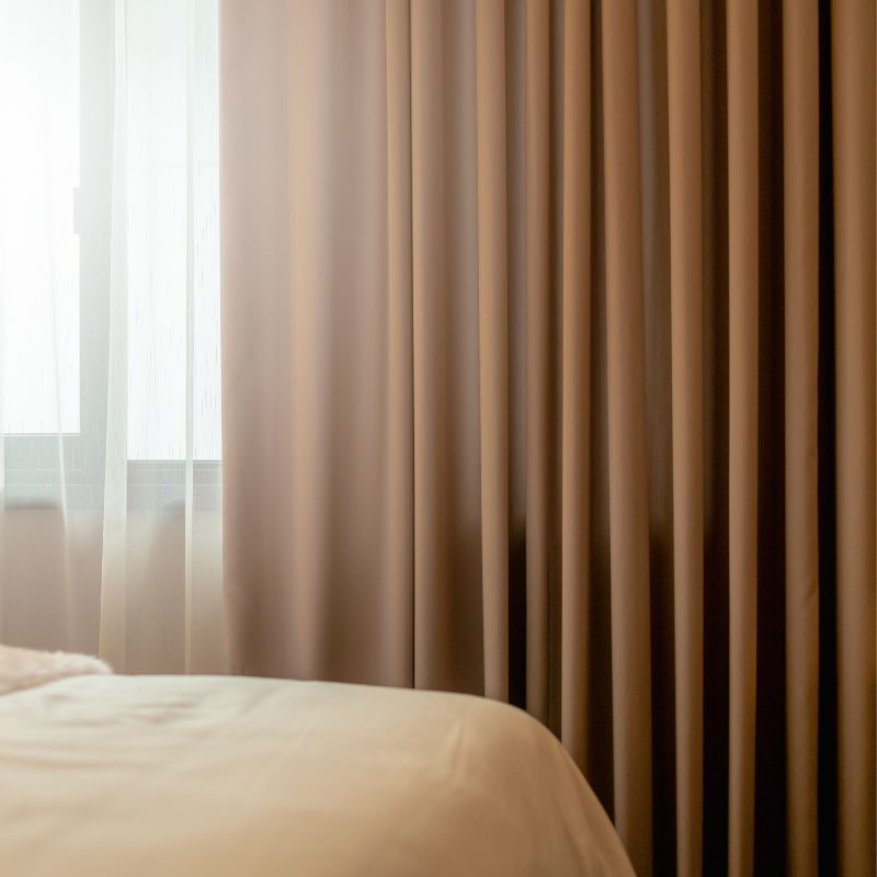 Závěsy Blackout béžové na zatemnění