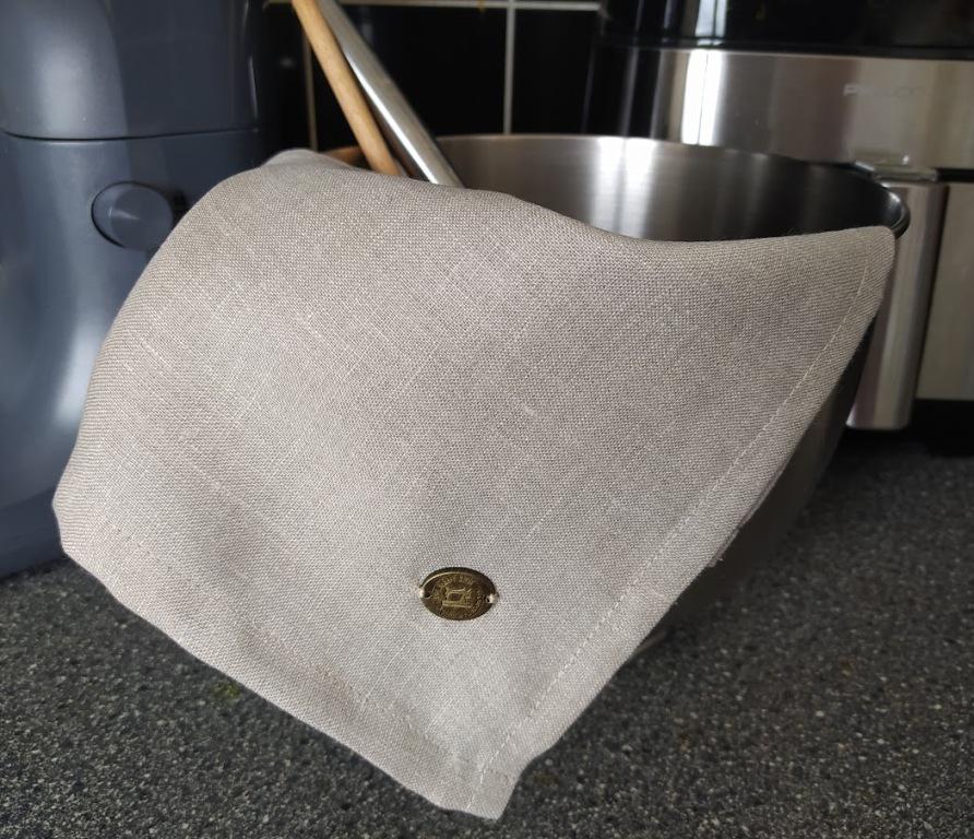 Lněná utěrka na nádobí, přírodní světlá