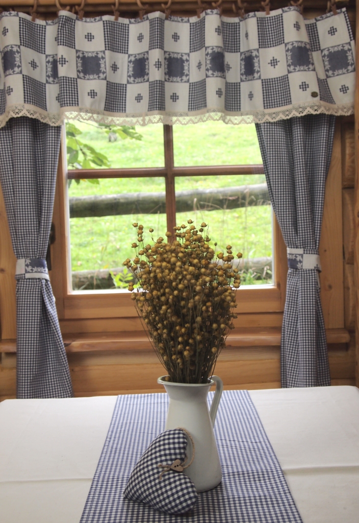 Bavlněný ubrus modrá kostička