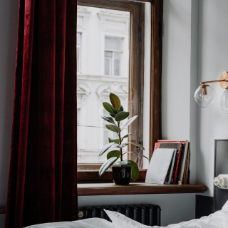Závěsy Blackout vínové na zatemnění